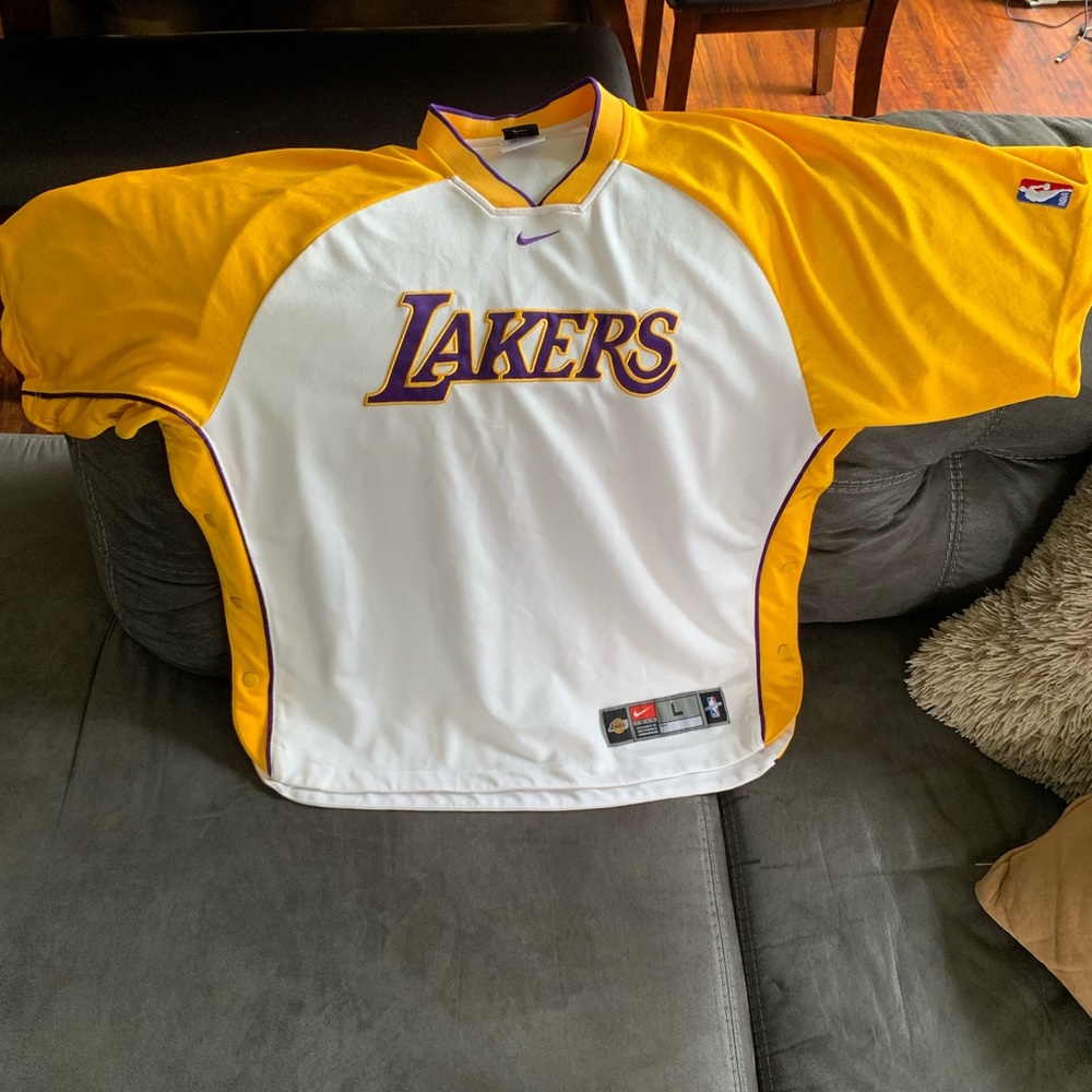 LA Lakers Nike Team Warm Up Jersey Sz Large